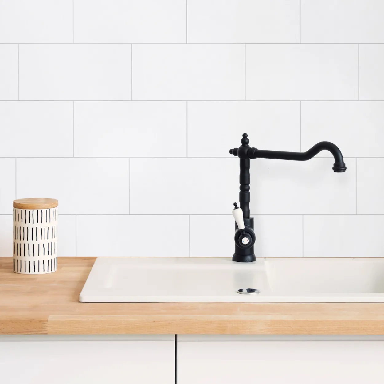 Berryalloc kitchen wall hvit snø glossy 20x10