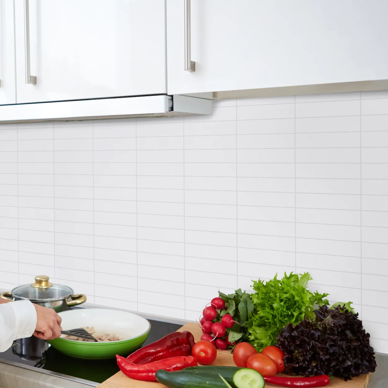 Berryalloc kitchen wall hvit snø glossy 15x3,75