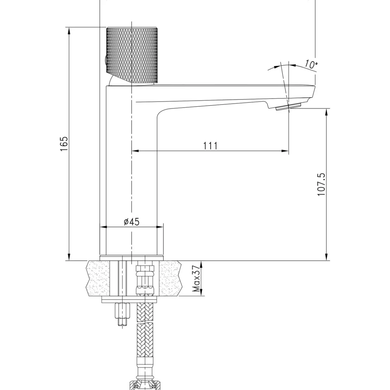 Celeste alton servantbatteri kobber/matt sort