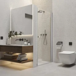 Celeste enkel nisjedør 5mm 90-95x190 cm m/ sikkerhetsfolie, krom