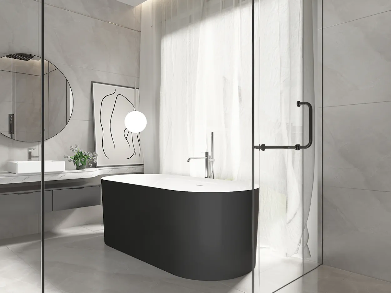 Celeste messina badekar 166x77 matt sort