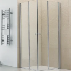 Celeste mh200 leddet dusjdør 80x190cm høyre krom m/sikkerhetsfolie
