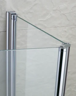 Celeste mh200 leddet dusjdør 90x190cm venstre krom m/sikkerhetsfolie