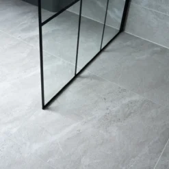 Celeste nero dusjvegg 120x190 cm - venstre m/ sikkerhetsfolie, sort