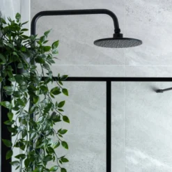Celeste nero dusjvegg 90x190 cm - venstre m/ sikkerhetsfolie, sort