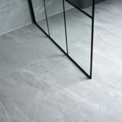 Celeste nero dusjvegg 90x190 cm - venstre m/ sikkerhetsfolie, sort