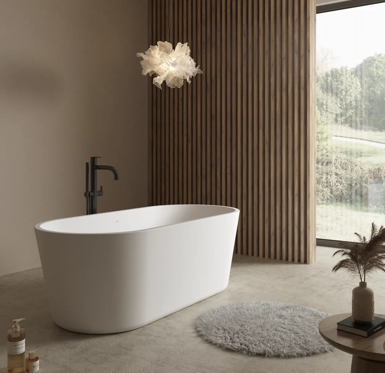 Celeste treviso badekar 167x79 matt hvit