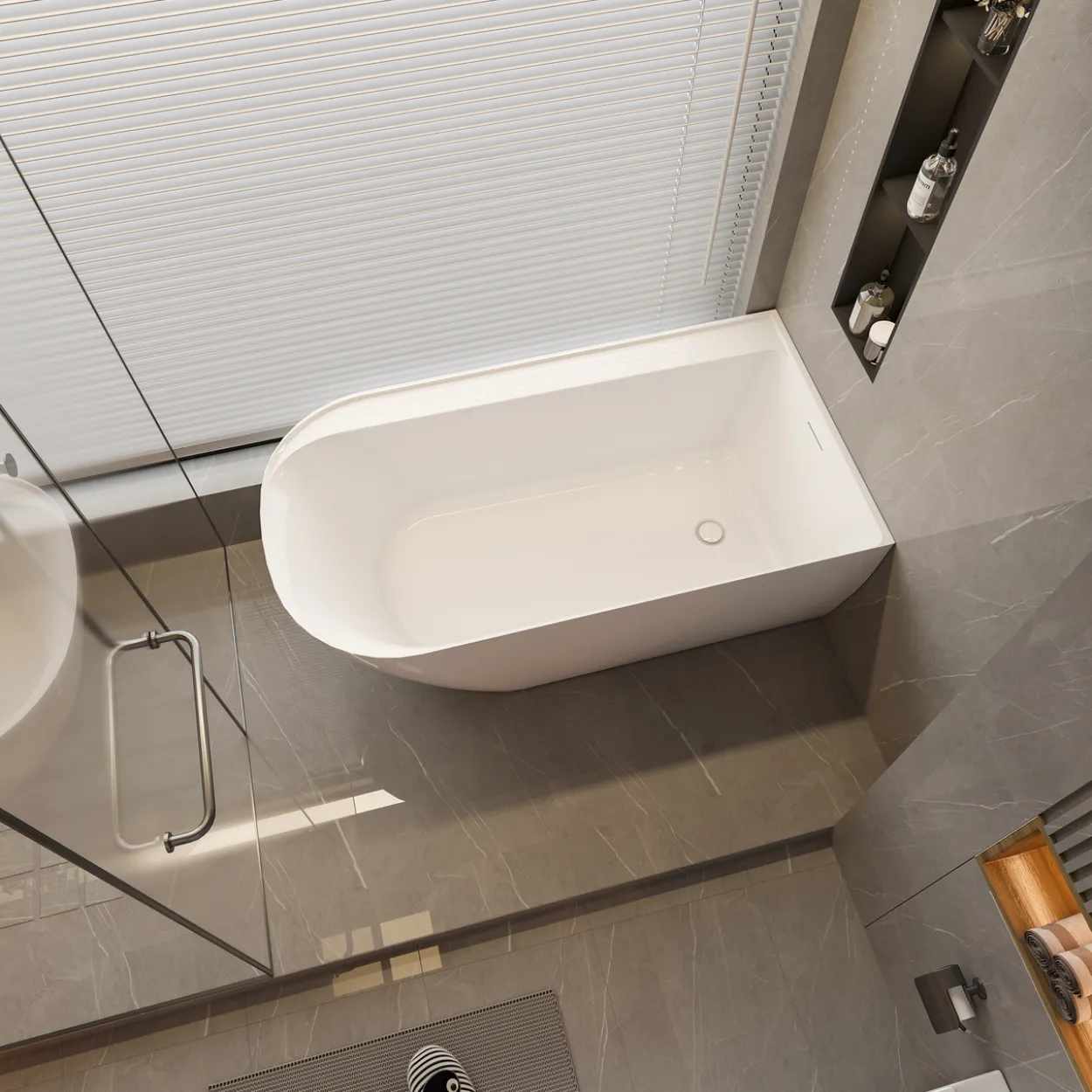 Celeste udine badekar 153x81 høyre