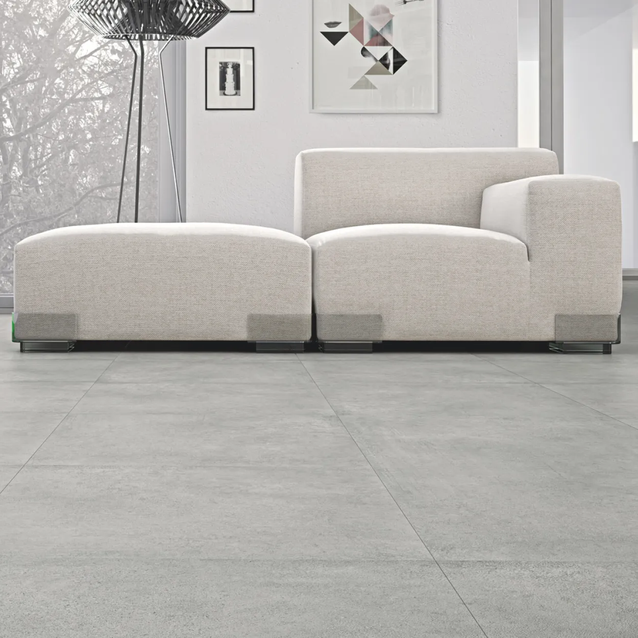 Cemento rasato grigio 60x60 9mm
