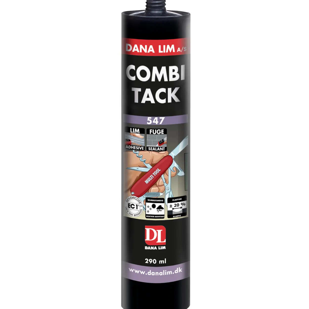 Combi tack 547 mellomgrå 290 ml
