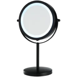 Day speil m/led lys ø17,5 h33cm sort