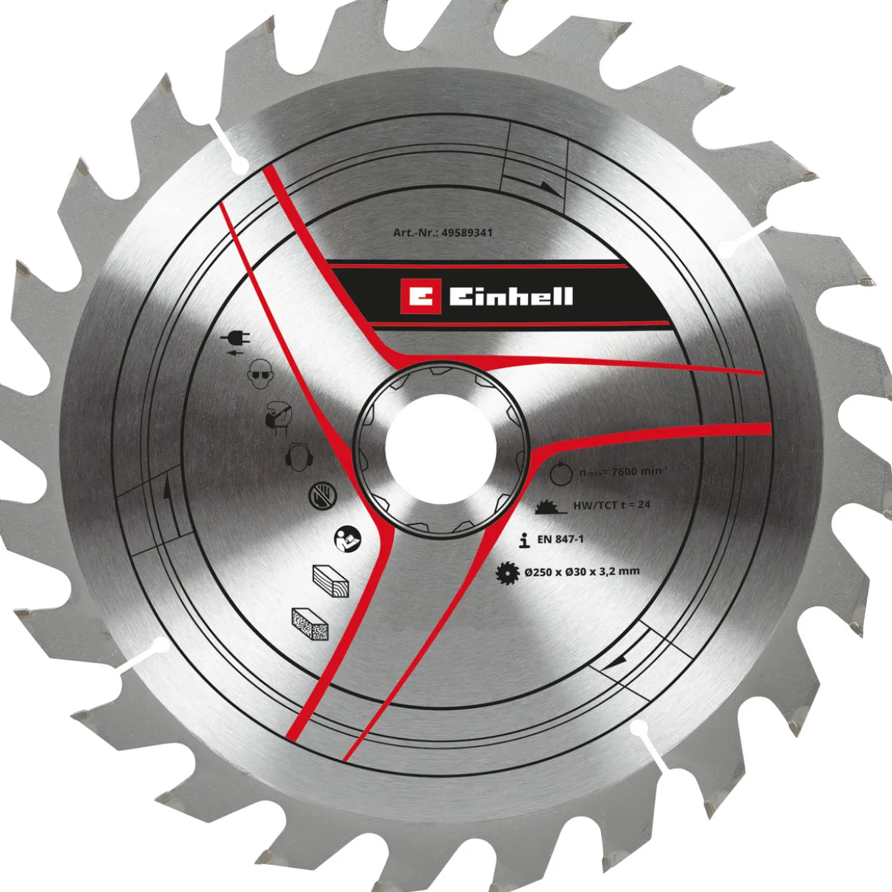 Einhell sirkelsagblad tct ø250x30 mm t24