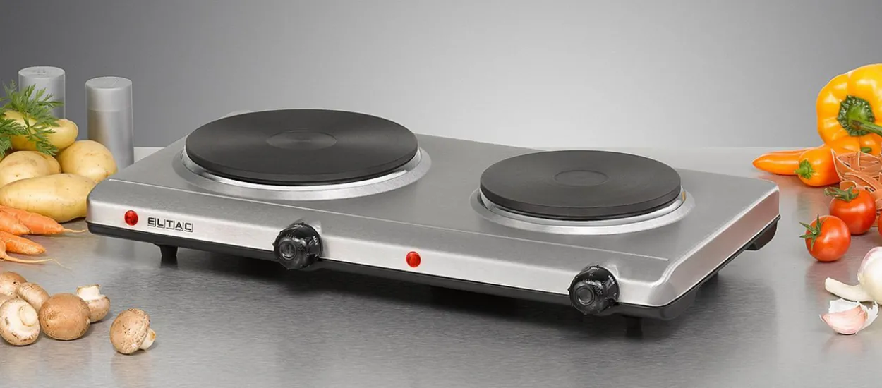 Eltac kokeplate dobbel, stål dk 29, 2500 watt