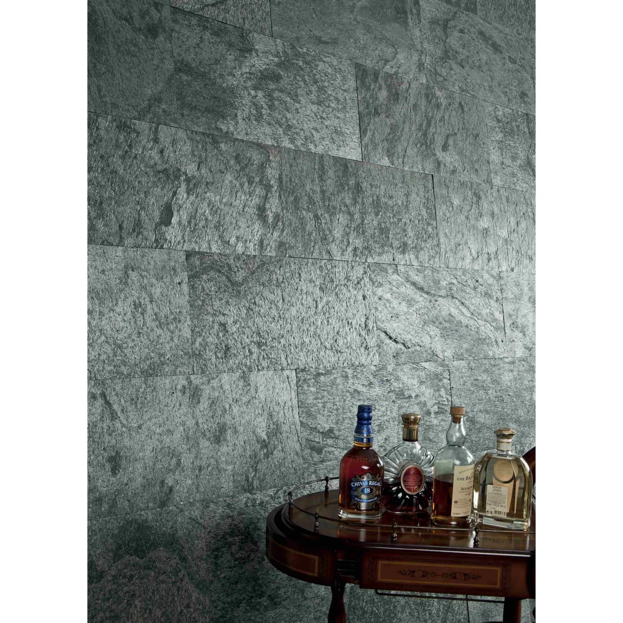 Flis silver grey stein finer 60x30