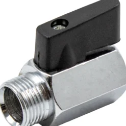 Fonta mini kuleventil 1/2" forkrommet m/overgang for flatgods