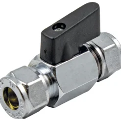 Fonta mini kuleventil 10mm forkrommet