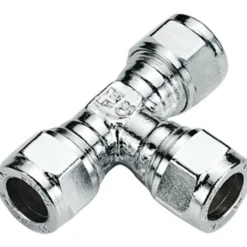 Fonta t-rør 12mm forkrommet cu