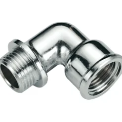 Fonta vinkel muffe/nippel 3/4" forkrommet