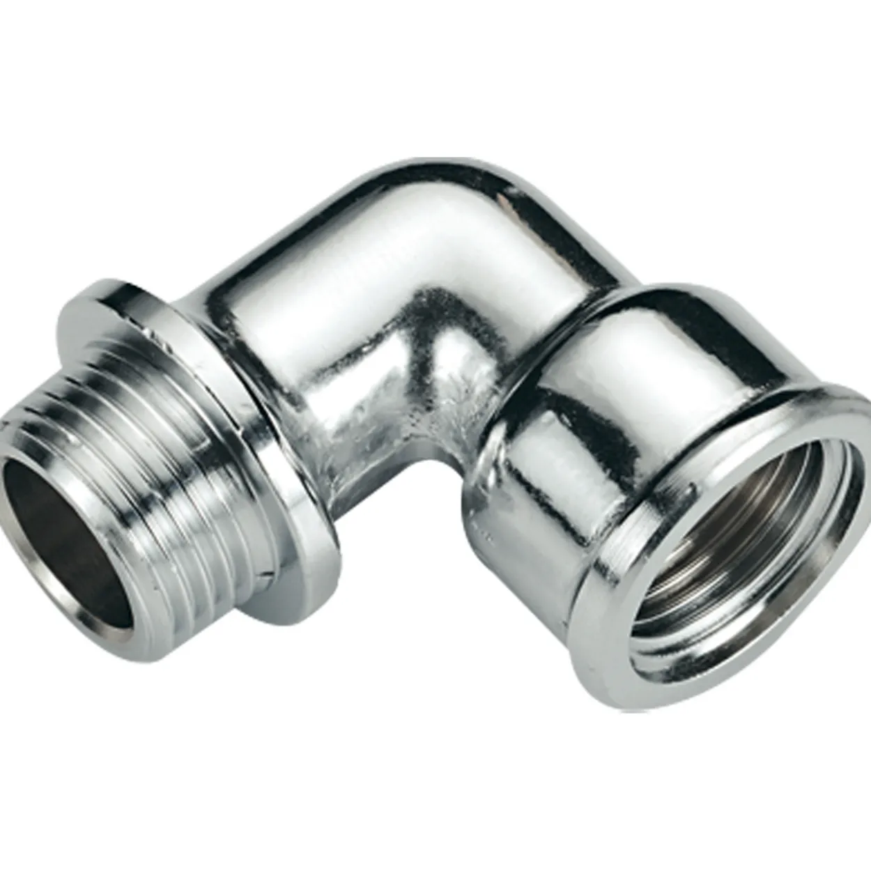 Fonta vinkel muffe/nippel 3/4" forkrommet
