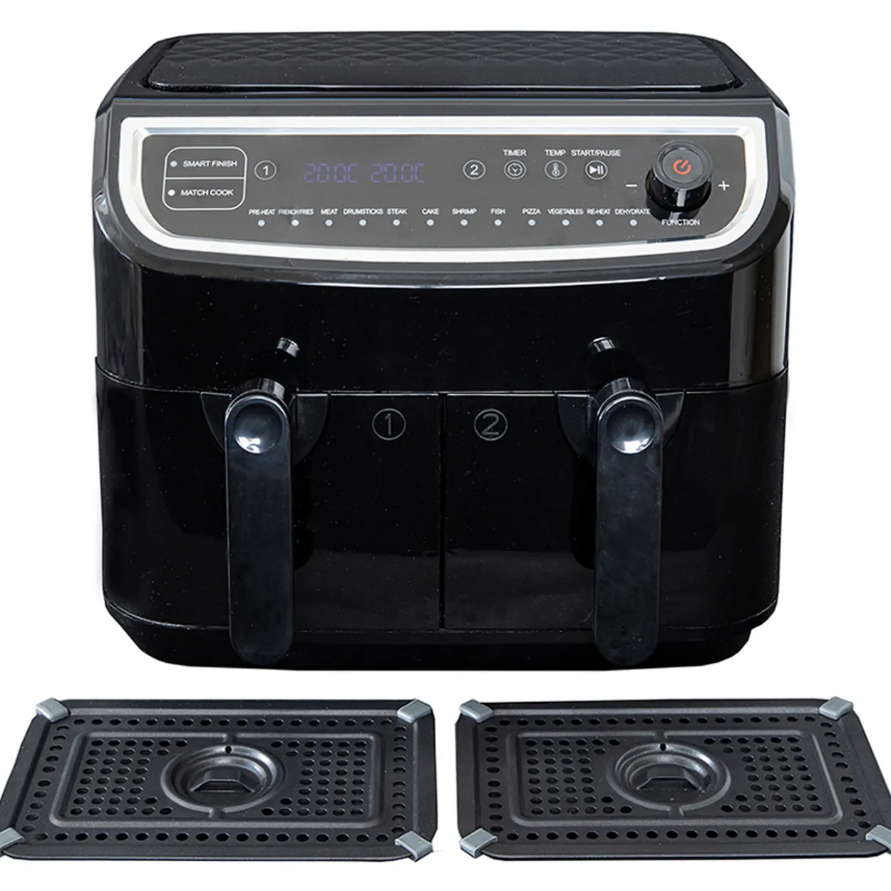 Gastronoma airfryer dobbel 9 liter, 2400 w
