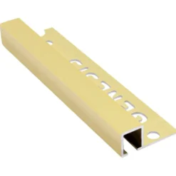 Genesis hjørnelist utv. 12 mm firkant tdp blank messing 2,5 m