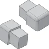 Genesis hjørnestykke utv. 12mm blank alu ecg 122.91 (til tdg)