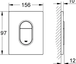 Grohe arena cosmopolitan trykkplate matt krom