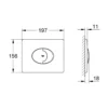Grohe betjeningsplate wc skate air 2-skyll for topp/frontbetjent sisterne