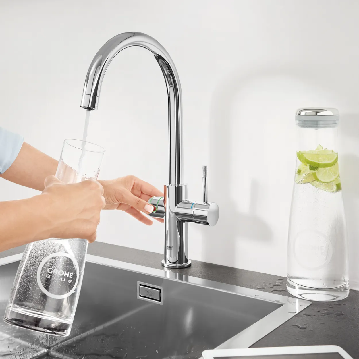Grohe blue home c-tut startsett krom