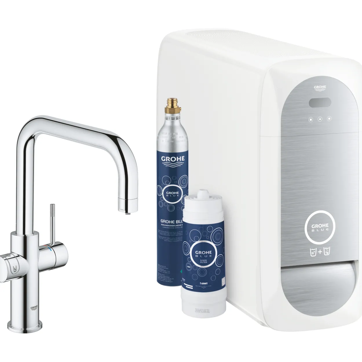 Grohe blue home kjøkkenarmatur m/u-tut, krom