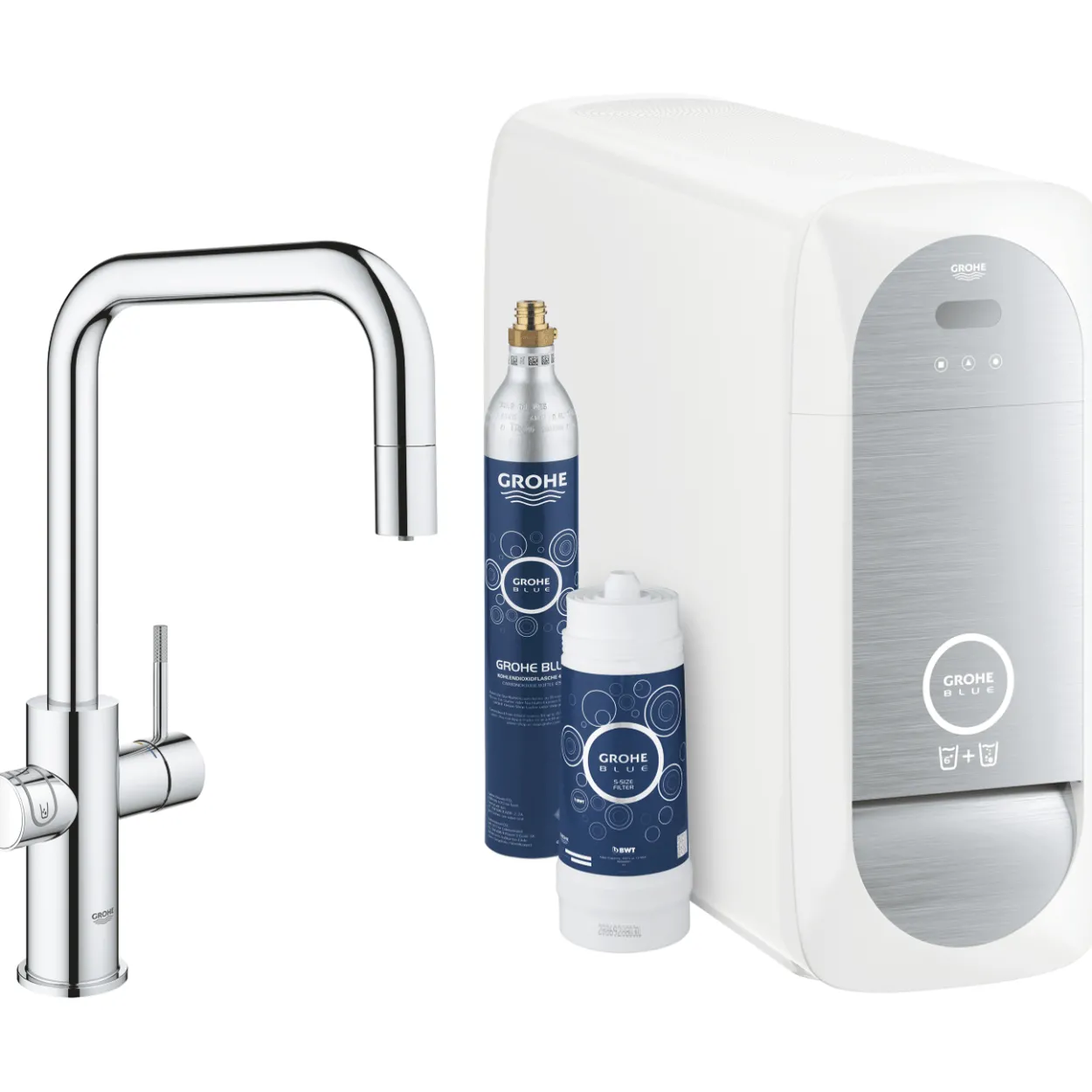 Grohe blue home kjøkkenarmatur m/u-tut, krom