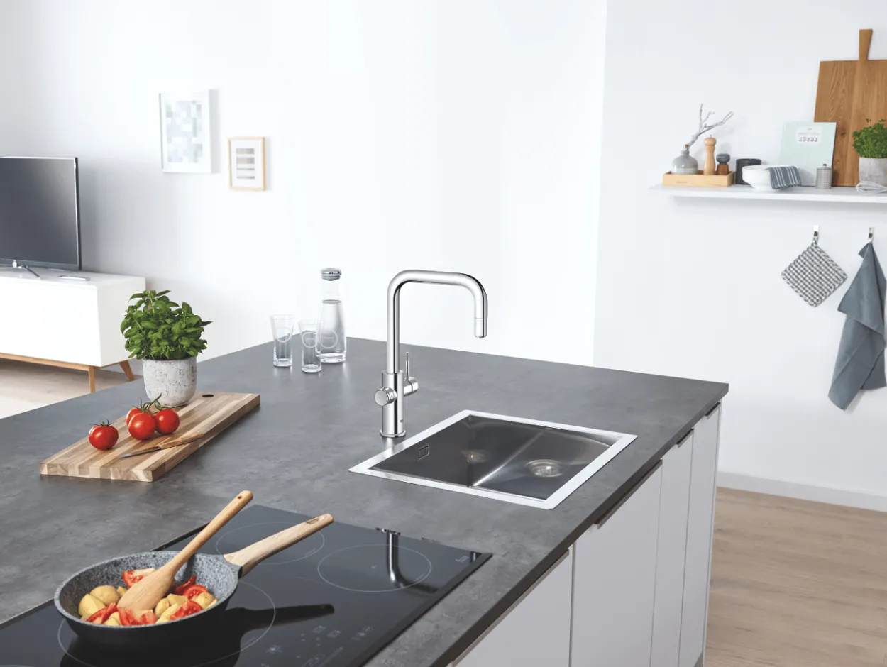 Grohe blue home kjøkkenarmatur m/u-tut, krom