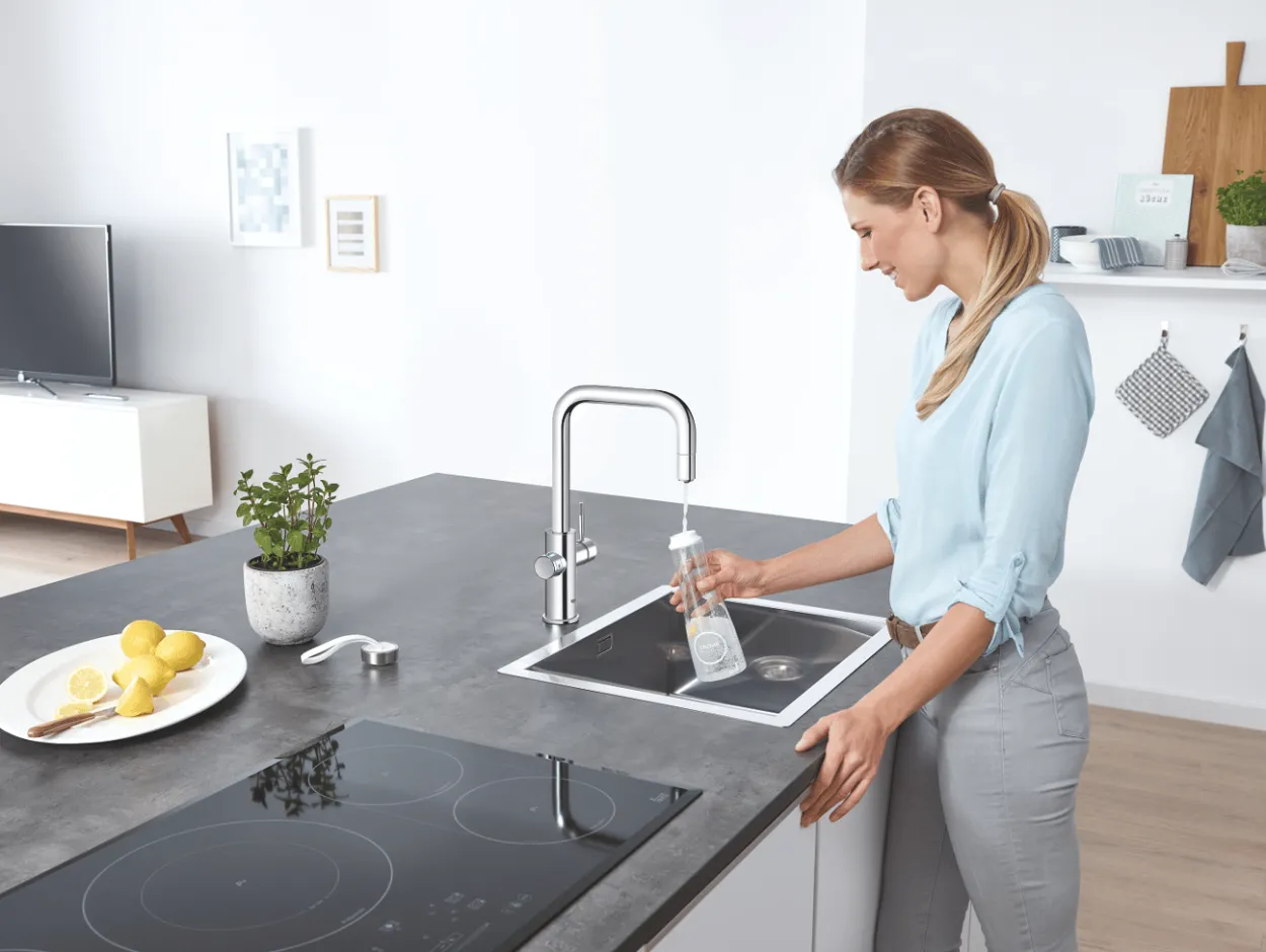 Grohe blue home kjøkkenarmatur m/u-tut, krom