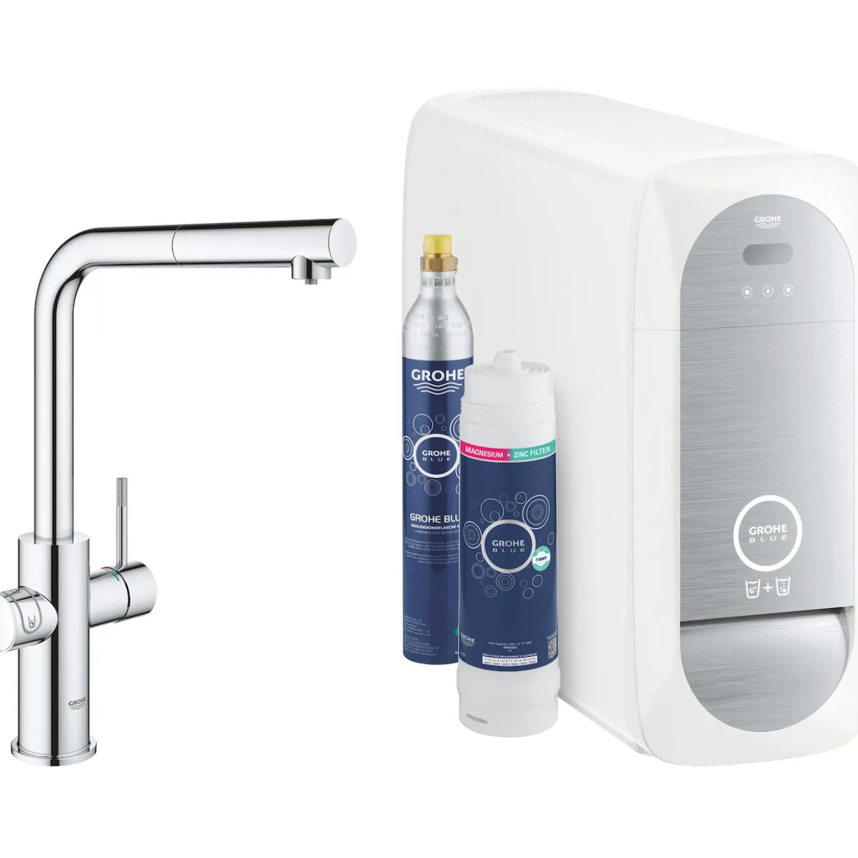 Grohe blue home l-tut startsett m/uttrekkbar tut krom