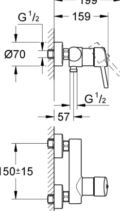 Grohe concetto dusjbatteri