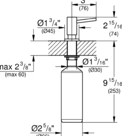 Grohe cosmopolitan såpedispenser børstet hard graphite