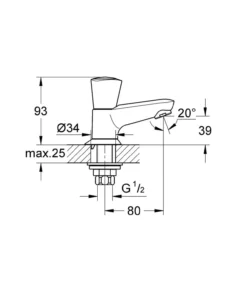 Grohe costa s kaldtvannskran