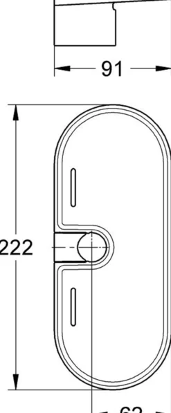 Grohe easyreach hylle til dusjstang ø22 mm matt plastic
