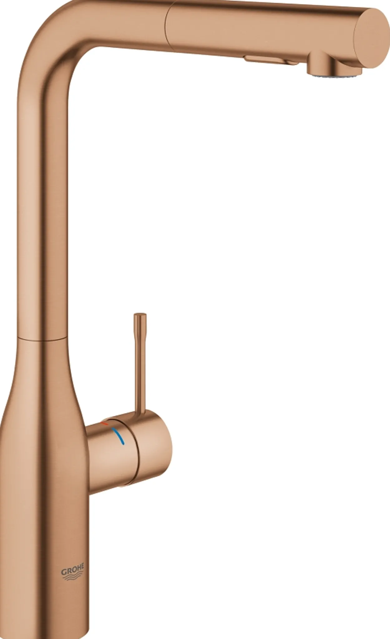 Grohe essence kjøkkenarmatur m/uttrekkbar dusj børstet warm sunset