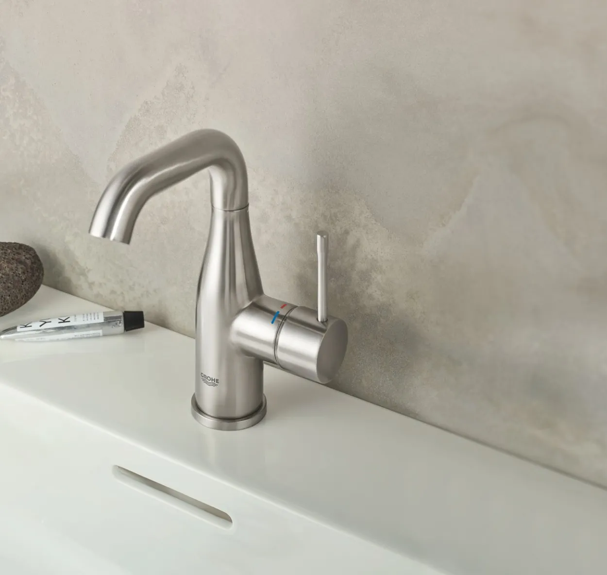 Grohe essence servantbatteri supersteel