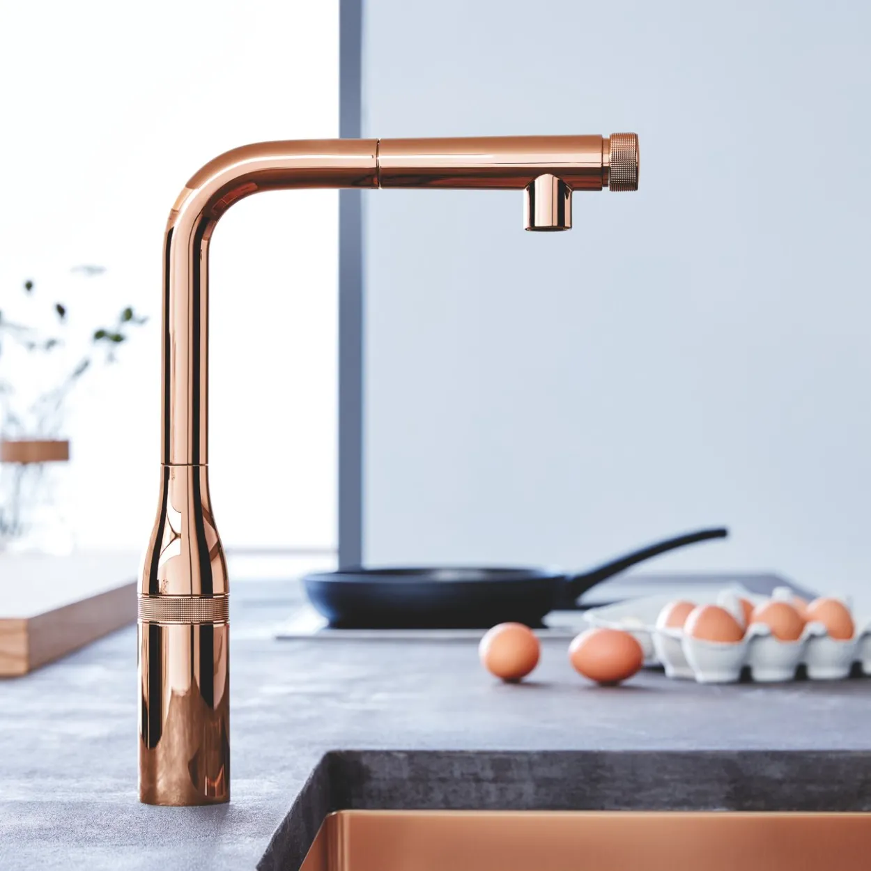 Grohe essence smartcontrol kjøkkenarmatur m/uttrekkbar tut warm sunset