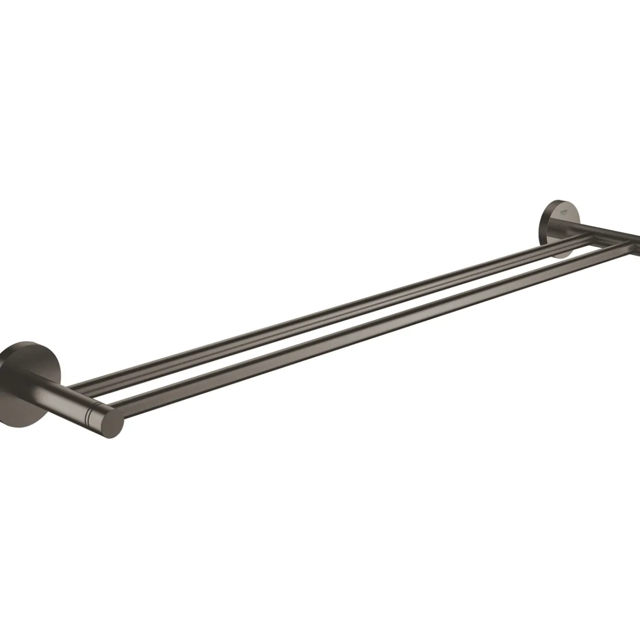 Grohe essentials dobbel håndklestang 600 børstet hard grafitt