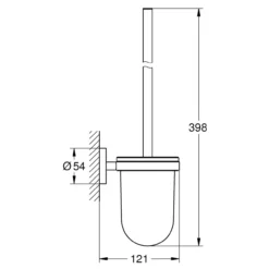 Grohe essentials toalettbørste til vegg cool sunrise