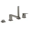 Grohe eurocube 4-hulls badekarbatteri børstet hard grafitt