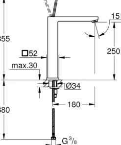 Grohe eurocube joy servantbatteri xl