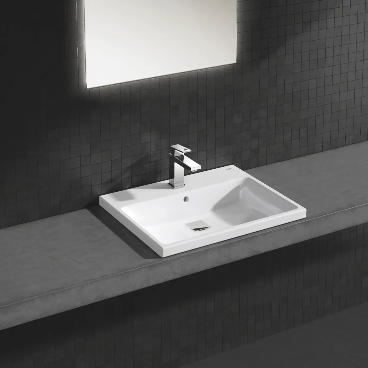 Grohe eurocube servantbatteri medium m/oppløftsventil