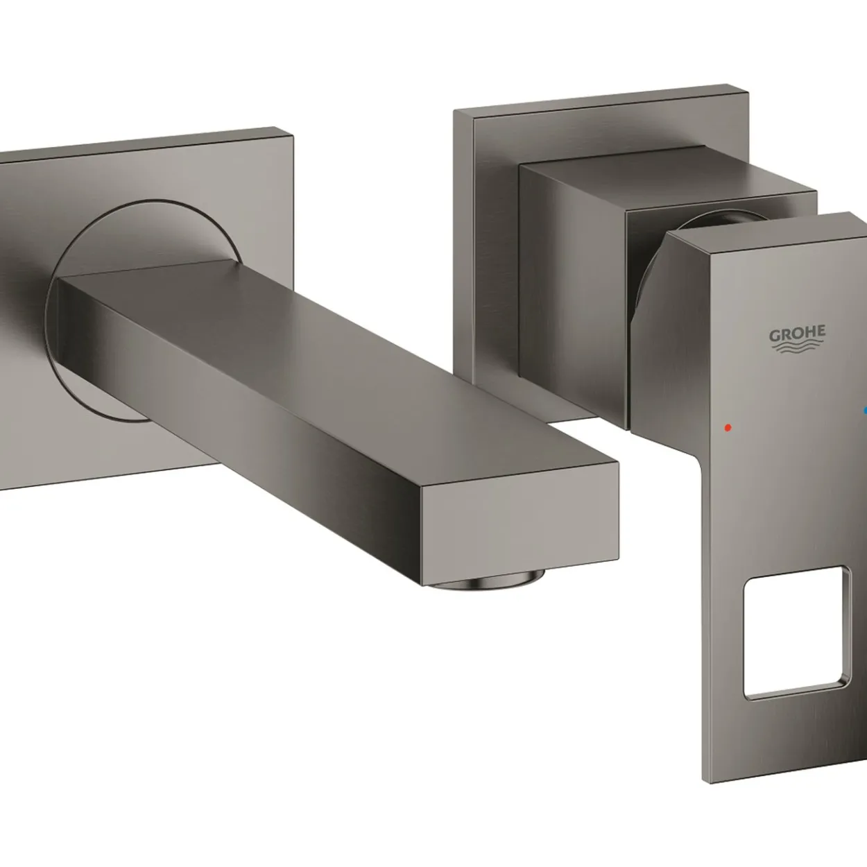 Grohe eurocube s 2-hulls servantbatteri børstet hard graphite