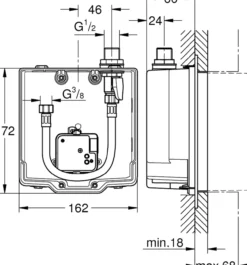Grohe euroeco cosmopolitan e innbygningskasse