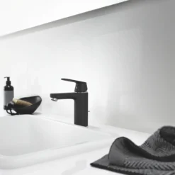 Grohe eurosmart cosmopolitan servantbatteri m/ oppløftsventil, matt sort