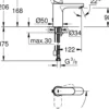 Grohe eurosmart cosmopolitan m servantbatteri m/kjede krom